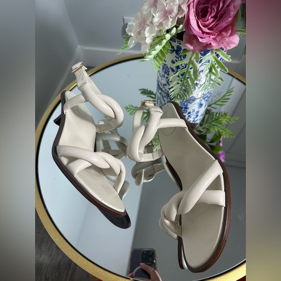 Vionic Angelica Leather Ivory Neural Kitten Heeled Sandals Size 9.5 - Picture 10 of 14